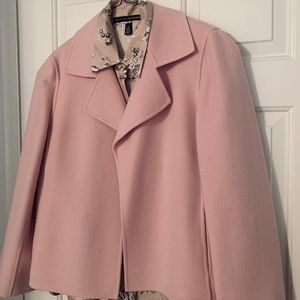 Ellen Tracy Boiled Wool Jacket and silk blouse